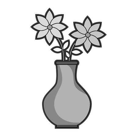 flower vase isolated icon vector illustration designのイラスト素材