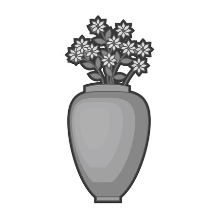 flower vase isolated icon vector illustration designのイラスト素材