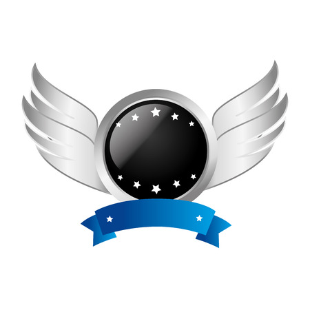 wings emblem isolated icon vector illustration designのイラスト素材