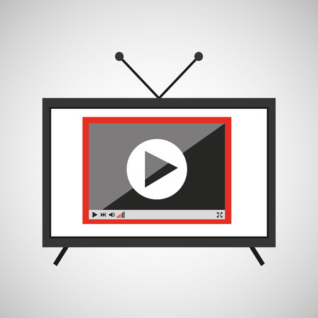 screen tv movie video player vector illustration eps 10のイラスト素材