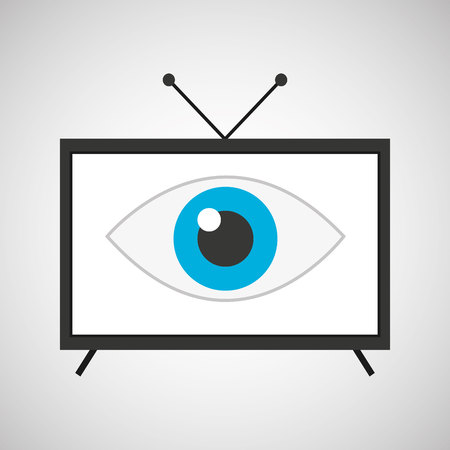screen tv movie watching vector illustration eps 10のイラスト素材
