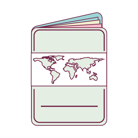 passport document isolated icon vector illustration designのイラスト素材