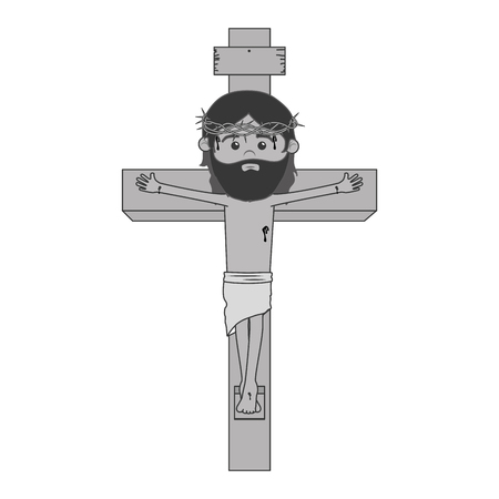 jesuschrist character religious icon vector illustration designのイラスト素材