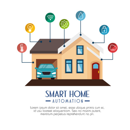 smart home technology icon vector illustration designのイラスト素材