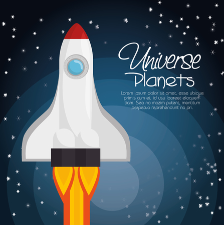 universe planets space concept vector illustration designのイラスト素材