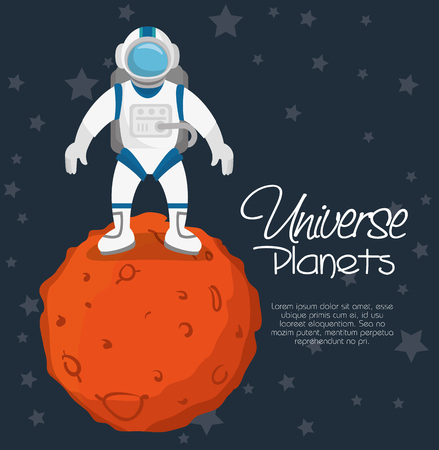 universe planets space concept vector illustration designのイラスト素材