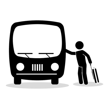 bus travel service public vector illustration designのイラスト素材
