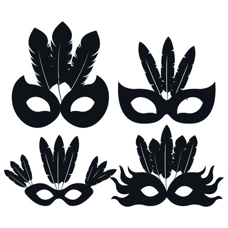 mask carnival celebration icon vector illustration designのイラスト素材
