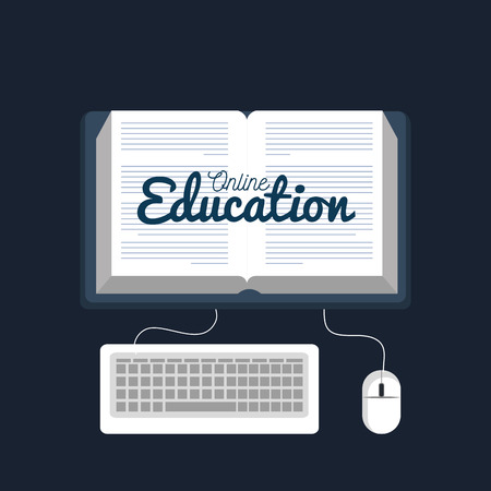 online education set icons vector illustration designのイラスト素材