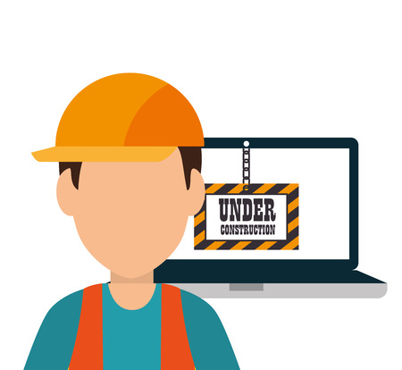 site under construction icon vector illustration designのイラスト素材
