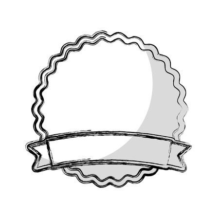 ribbon frame isolated icon vector illustration designのイラスト素材