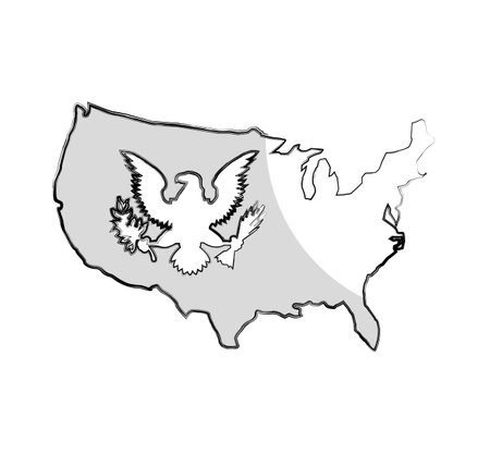 usa emblem frame icon vector illustration designのイラスト素材