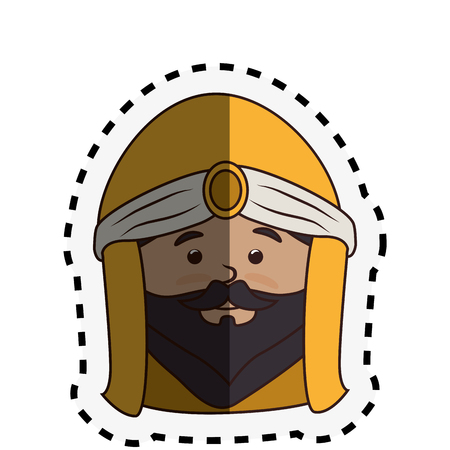 wise man manger character vector illustration designのイラスト素材