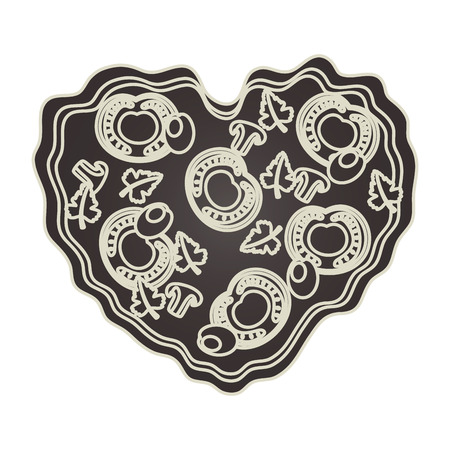 delicious pizza italian icon vector illustration designのイラスト素材