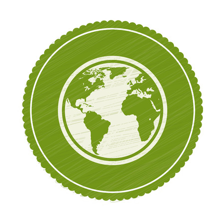 save the world planet ecology vector illustration designのイラスト素材