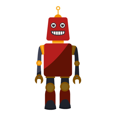 robot character isolated icon vector illustration designのイラスト素材