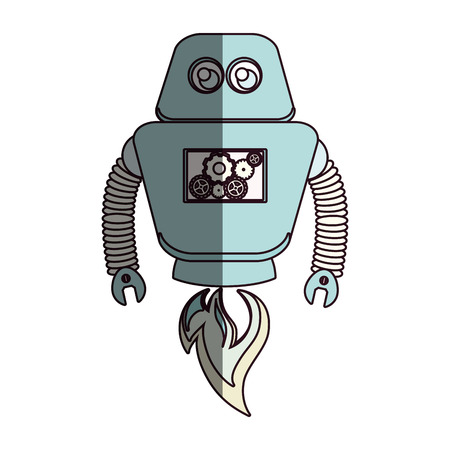 robot character isolated icon vector illustration designのイラスト素材