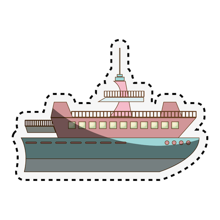 cruise ship isolated icon vector illustration designのイラスト素材