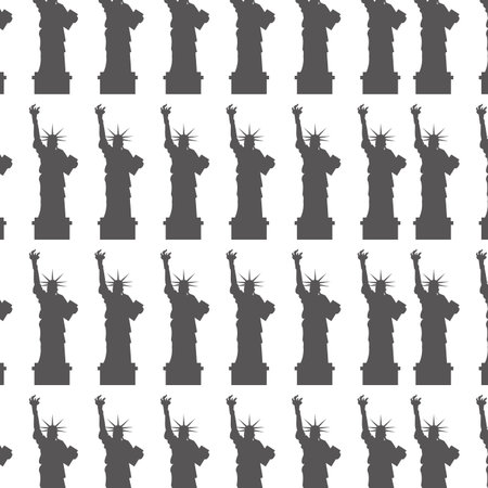 liberty statue pattern background vector illustration designのイラスト素材