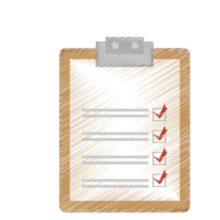clipboard paper isolated icon vector illustration designのイラスト素材
