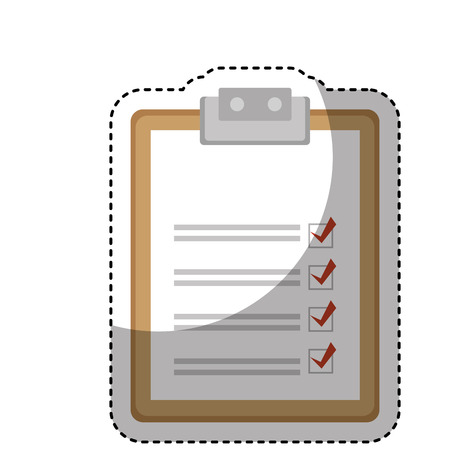 clipboard paper isolated icon vector illustration designのイラスト素材