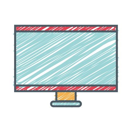 monitor desktop computer icon vector illustration designのイラスト素材