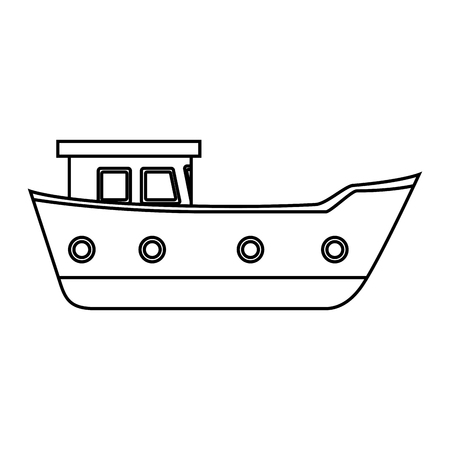 cargo ship isolated icon vector illustration designのイラスト素材