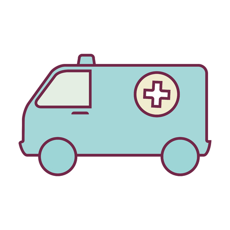 ambulance emergency vehicle icon vector illustration designのイラスト素材