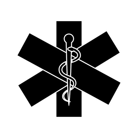caduceus sign isolated icon vector illustration designのイラスト素材