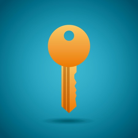 key icon over blue background. colorful design. vector illustrationのイラスト素材