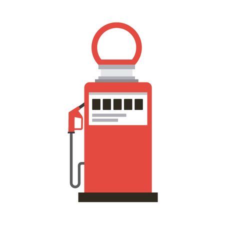 gas station pump icon over white background. colorful design. vector illustrationのイラスト素材