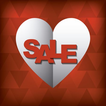 heart icon. sale card concept. colorful design. vector illustrationのイラスト素材