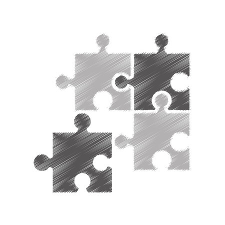 puzzle piece isolated icon vector illustration designのイラスト素材