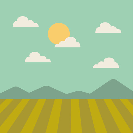 field landscape isolated icon vector illustration designのイラスト素材