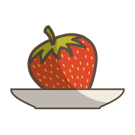 dish with fruit drawing icon vector illustration designのイラスト素材