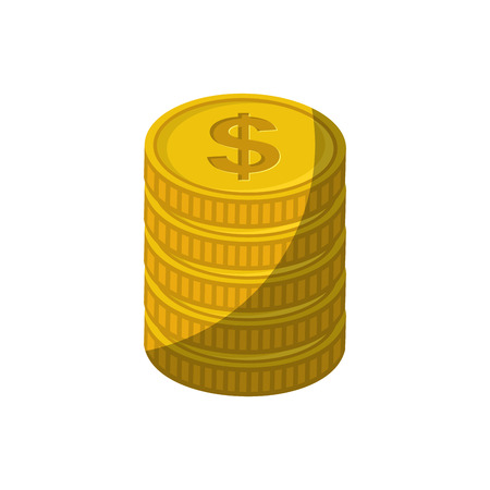 coin money isolated icon vector illustration designのイラスト素材