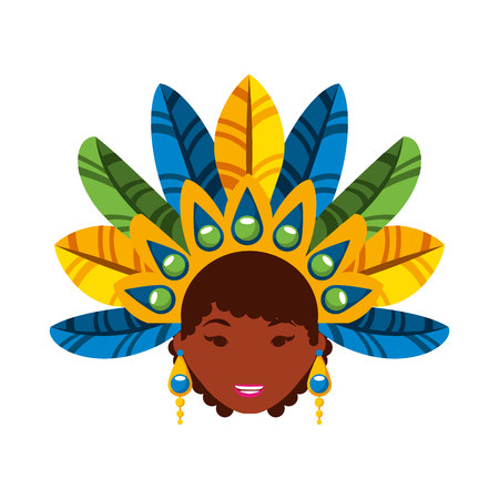 beautiful carnival dancer character vector illustration designのイラスト素材