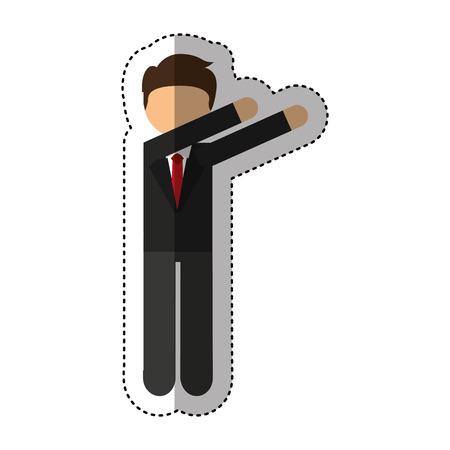 businessman avatar line icon vector illustration designのイラスト素材