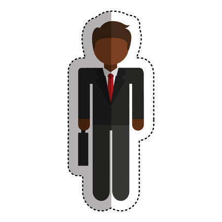 businessman avatar line icon vector illustration designのイラスト素材