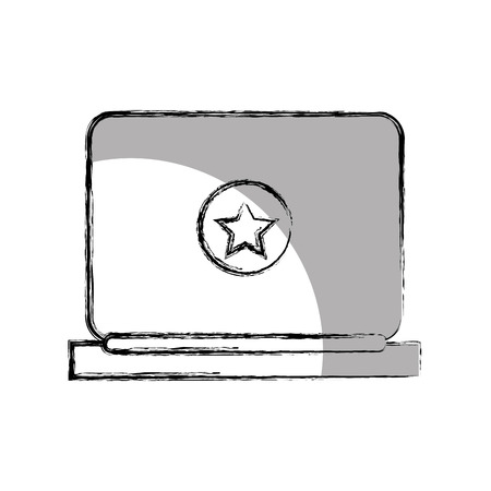laptop computer isolated icon vector illustration designのイラスト素材