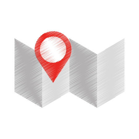 world map paper geography icon vector illustration designのイラスト素材