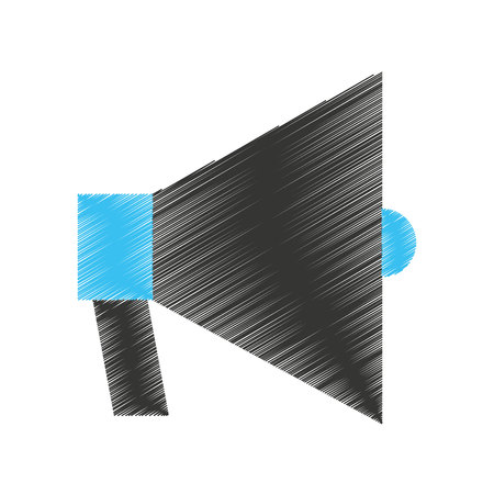 megaphone flat line icon vector illustration designのイラスト素材