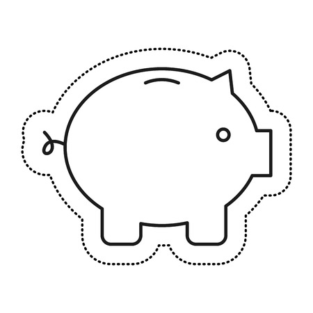 piggy savings isolated icon vector illustration designのイラスト素材