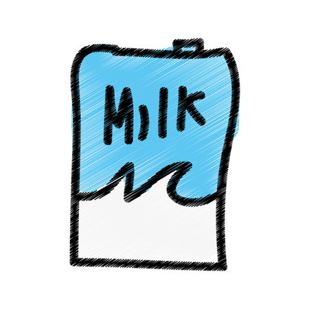 milk box isolated icon vector illustration designのイラスト素材