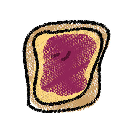 bread slice isolated icon vector illustration designのイラスト素材