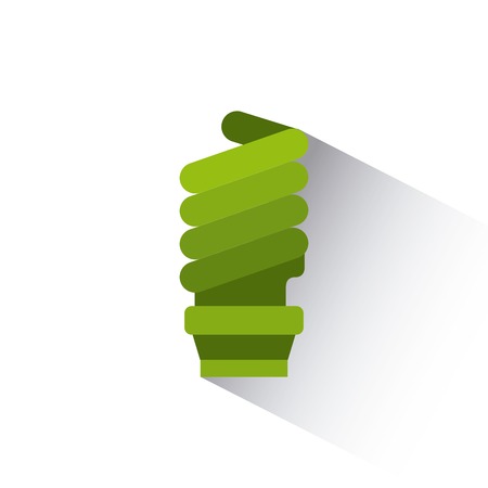 green bulb light icon over white background. colorful design. vector illustrationのイラスト素材