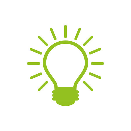 light bulb icon over white background. colorful design. vector illustrationのイラスト素材