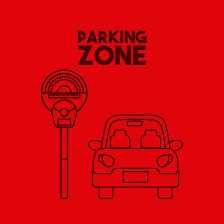 car icon on parking zone. colorful design. vector illustrationのイラスト素材