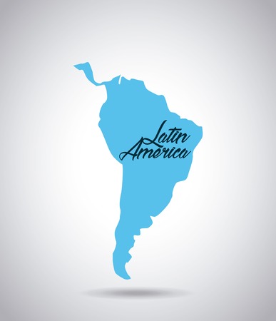 latin america map icon over white background. vector illustrationのイラスト素材