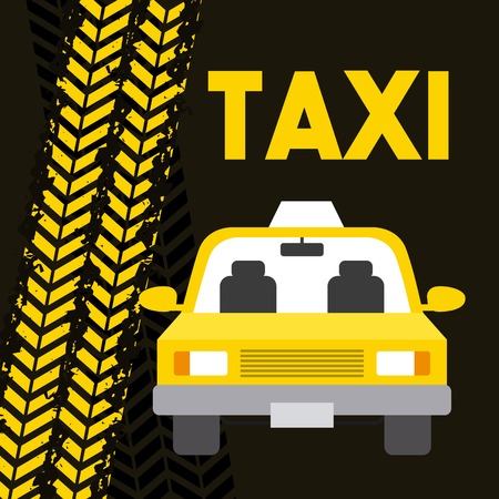 taxi car vehicle icon. colorful design. vector illustrationの写真素材